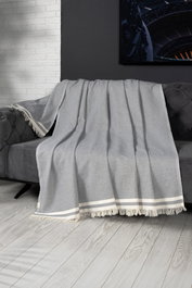 L'essentiel linge de maison Alinda Gris 170 x 230 cm